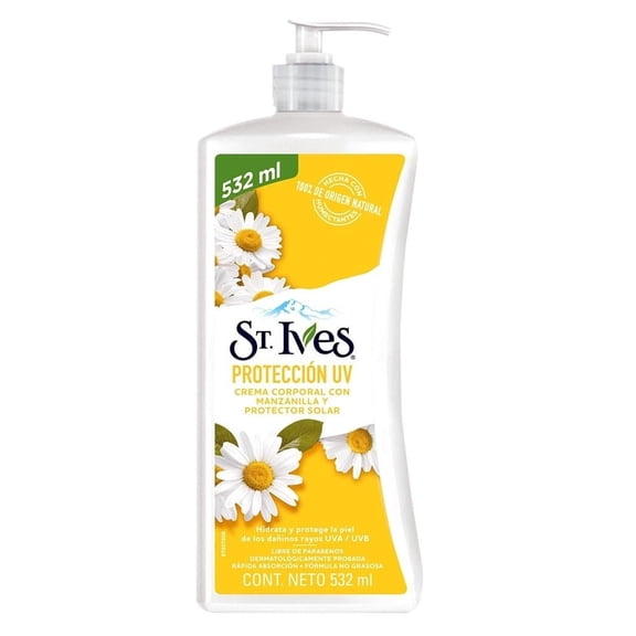 Crema corporal St. Ives protección uv 532 ml