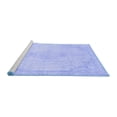 thumbnail image 2 of Ahgly Company Machine Washable Indoor Square Abstract Blue Modern Area Rugs, 8' Square, 2 of 4