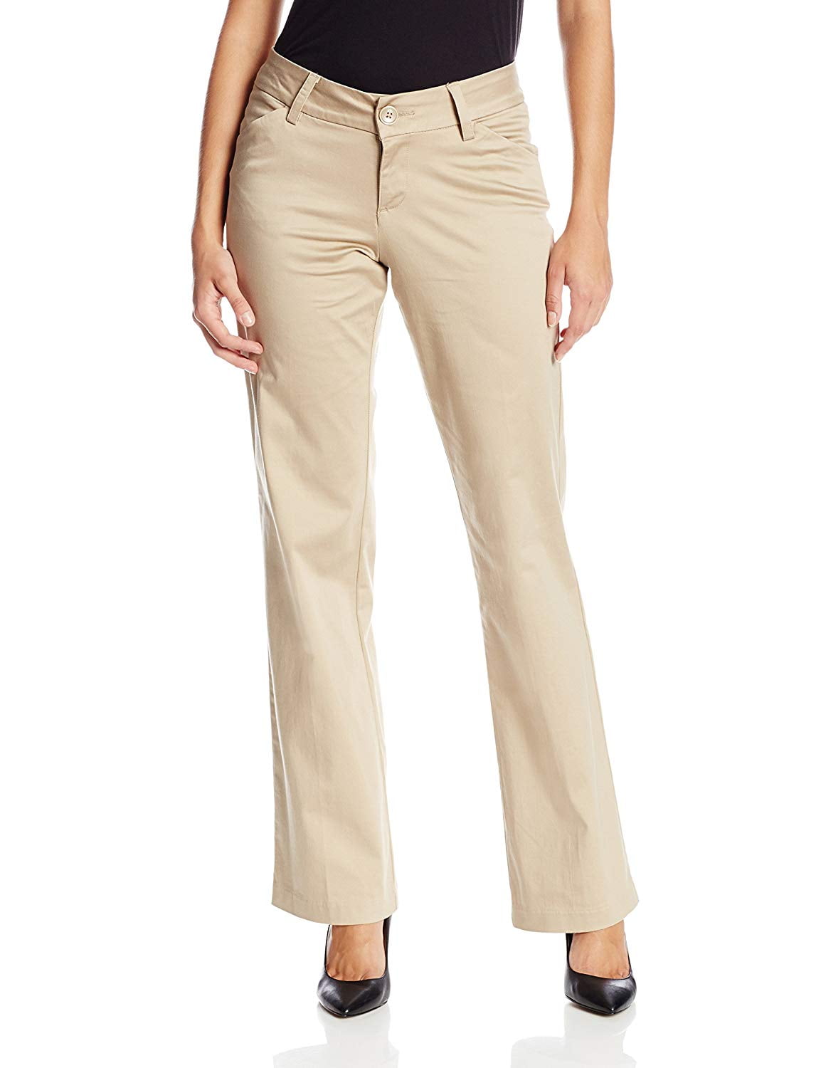 Lee Womens Pants Caramel Curvy Fit Maxwell Trouser Stretch 8
