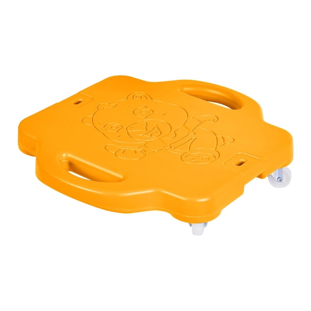 Scooter Board Sport Flat Scooter Coordinación Monopatín, Tabla para sentarse portátil, Tabla de piso para actividades al aire libre Gimnasio en casa Amarillo