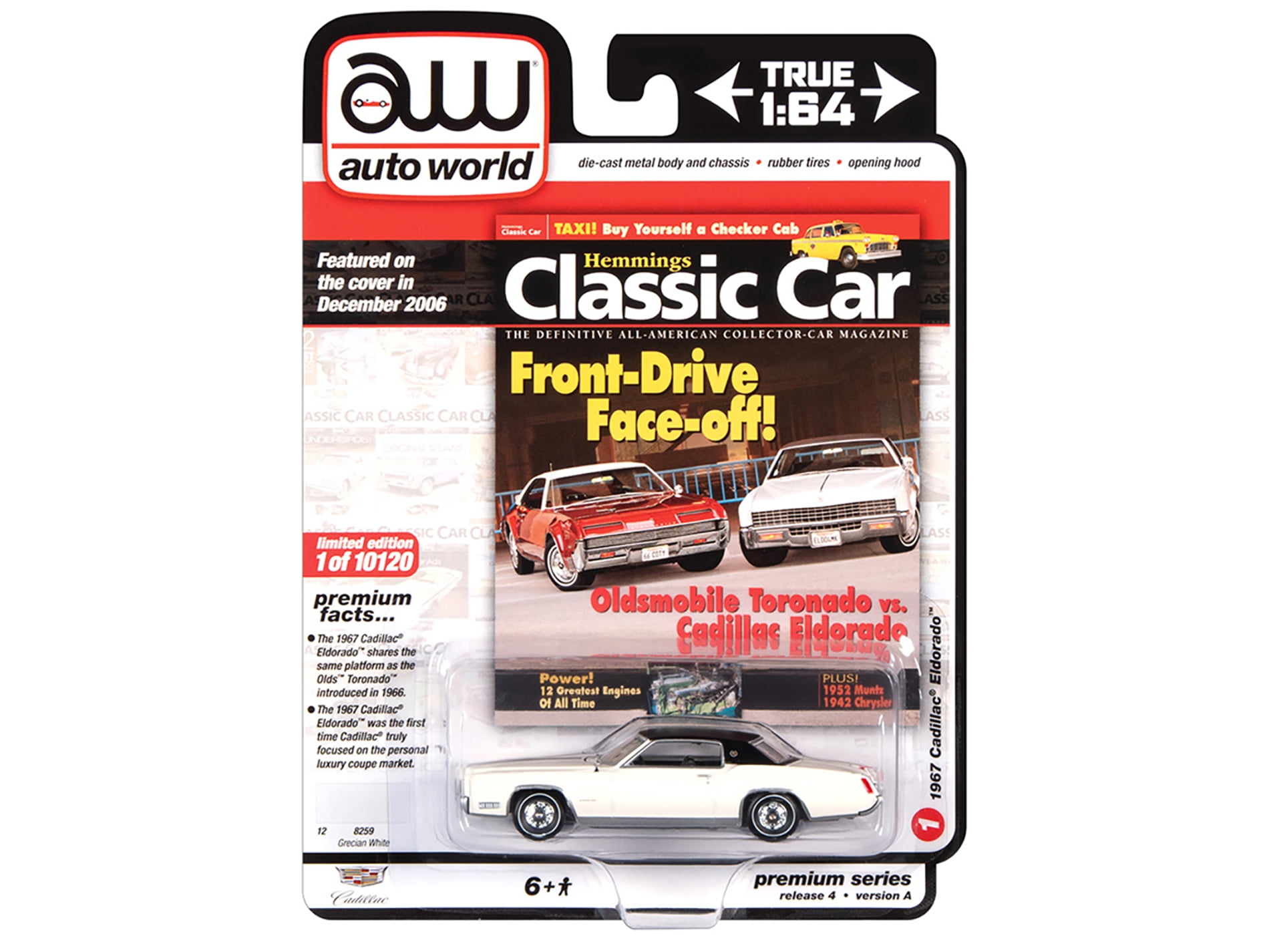 Auto World 1967 Cadillac Eldorado White Car Play Vehicle - Walmart.com