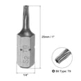thumbnail image 2 of Uxcell Torx Bits 1/4 Inch Hex Shank 25mm Length Magnetic Screwdriver T9 Screw Driver Bit S2 Alloy Steel 25pcs, 2 of 5