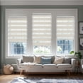 thumbnail image 5 of Keego No Tools No Drill Cordless Zebra Roller Blinds Blackout Dual Layer Roller Shades Privacy Zebra Windows Shades Zebra Blinds for Windows - Apricot, 57"W x 48"H, 5 of 8