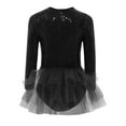 thumbnail image 5 of ranrann Girls Sequin Feather Ballet Leotard Tutu Dress Sparkly Ballerina Jazz Latin Performance Outfit Black 6, 5 of 6