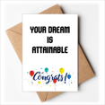 thumbnail image 1 of Attainable Inspirational Quote Sayings Wedding Cards Congratulations Greeting Envelopes, 1 of 3