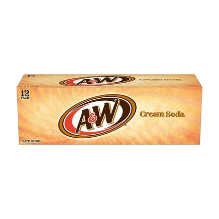 A&W Cream Soda Pop, 12 fl oz, 12 Pack Cans