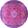 thumbnail image 1 of Ahgly Company Indoor Round Persian Purple Traditional Area Rugs, 4' Round, 1 of 4