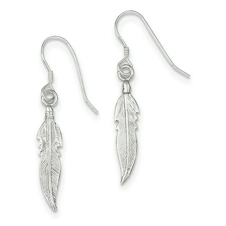 Unbranded Sterling Silver Feather Earrings Sterling Silver Feather Earrings