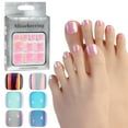 thumbnail image 4 of Clearance!Press on Toenails, 7 Colors Press on Toe Nails Short, French Tip Toe Nails Press on, Glitter Press on Toenails, Matte Glossy Press on Toes Nails, Fake Toe Nails for Summer Nail Art, 4 of 9