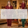 thumbnail image 3 of KPOPLK Matching Family Pajamas Christmas Plaid Print Button Down Long Sleeve Collar Shirt and Pant 2Pcs Pjs Loungewear(XL,Green), 3 of 4