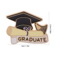 thumbnail image 2 of KAKOWELY 4 alfileres de solapa para birrete de graduación, broches decorativos de metal para ropa, broches para birrete de graduación para graduados de la escuela y la universidad., 2 of 5