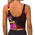 thumbnail image 3 of Lsque Geometry Dash Printed Women'S Sports Bra, Compression, Moisture Wicking, High-Impact Sports Bra For Women,Supportive sports bra-Large, 3 of 9