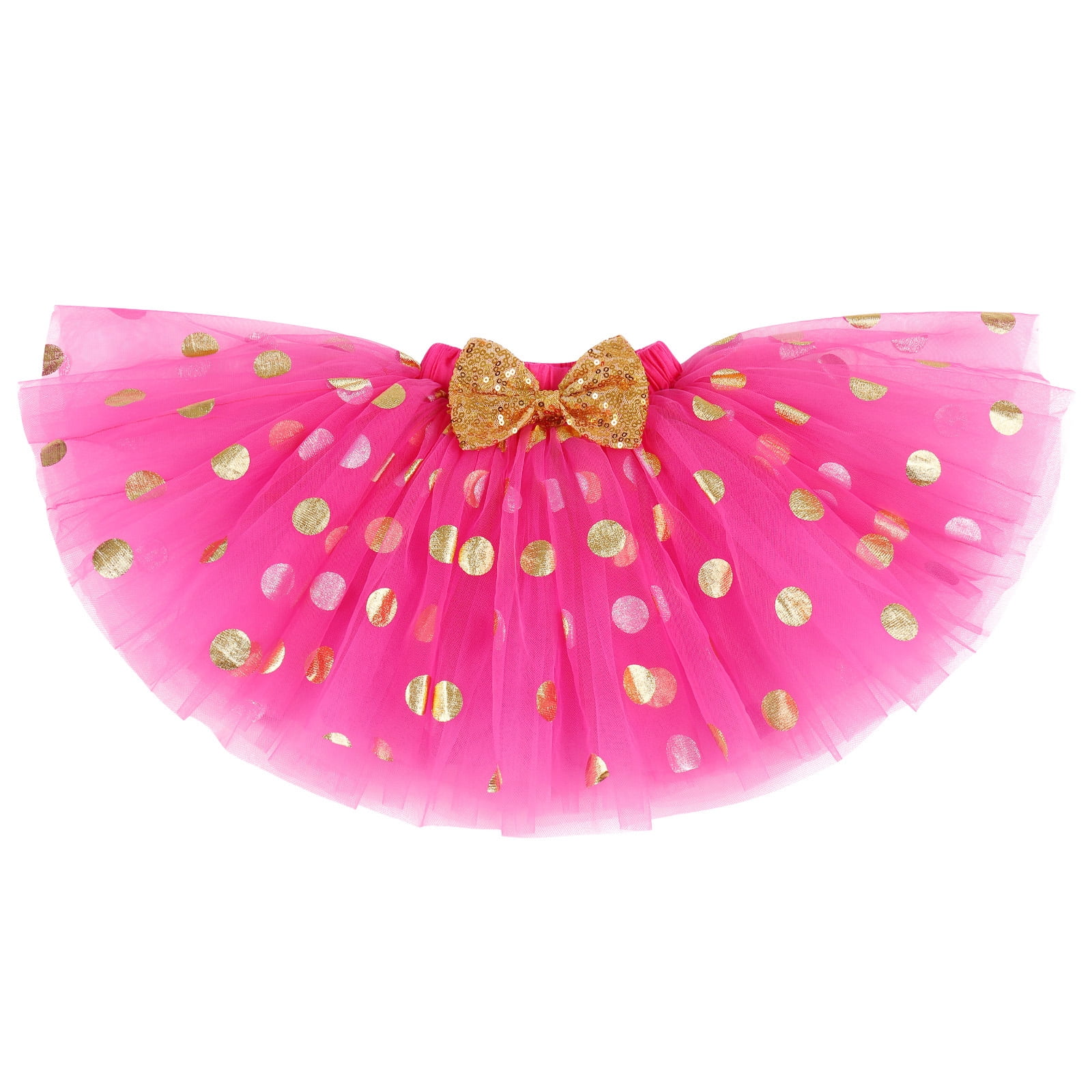 IBTOM CASTLE Toddler Girls 1st 2nd 3rd Birthday Outfit Princess Polka Dots Ruffle Tutu Skirt Mouse Headband Cake Smash Party Clothes Set 3 Years Black + Hot Pink