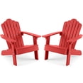 thumbnail image 1 of Gymax Chaise Adirondack pour Enfants Chaise d'Extérieur pour Enfants avec Dossier Haut Incliné Rouge, 1 of 9