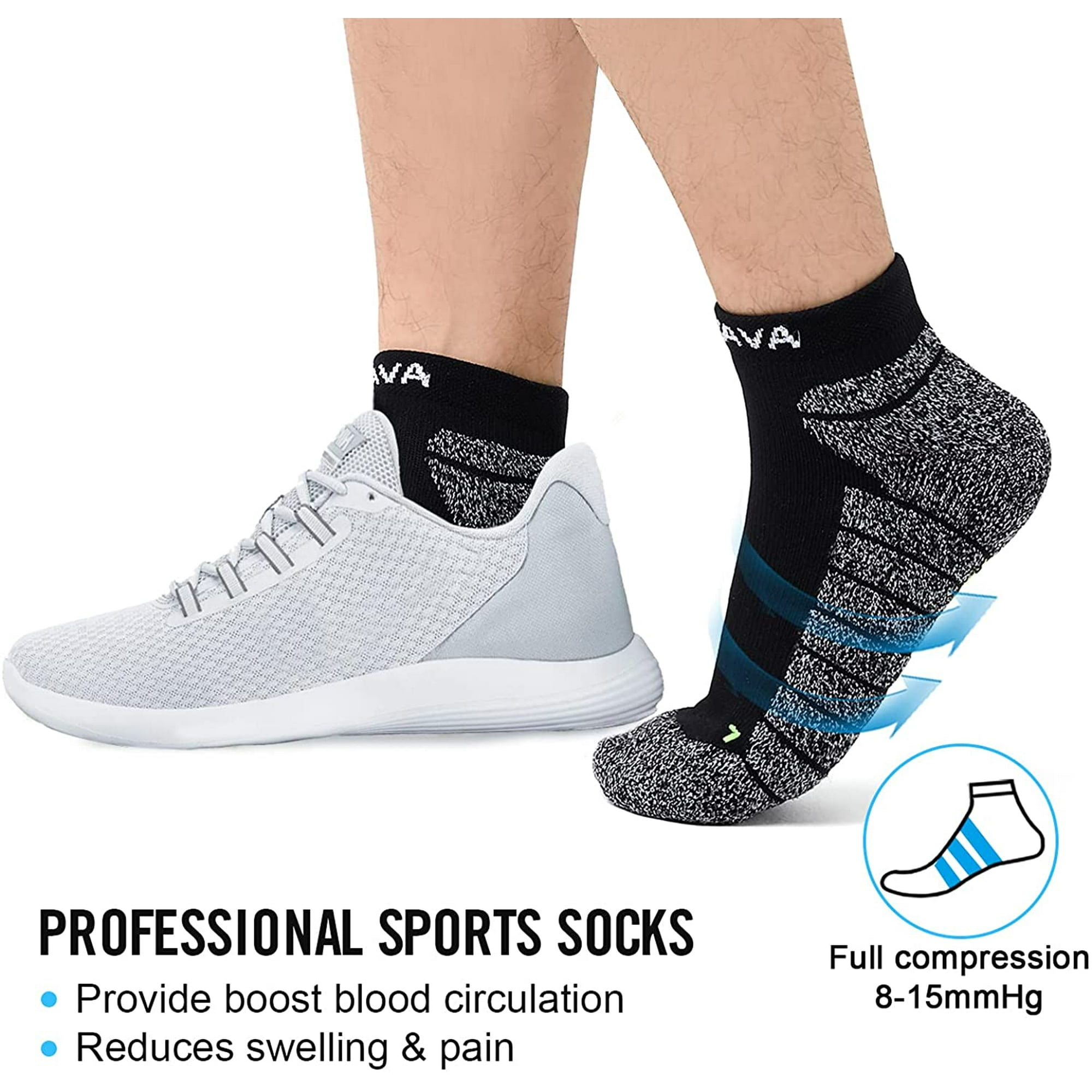 Dovava Dri tech Compression Crew Socks 4 6 Pairs Comfort Anti Blister Boost Circulation Walmart