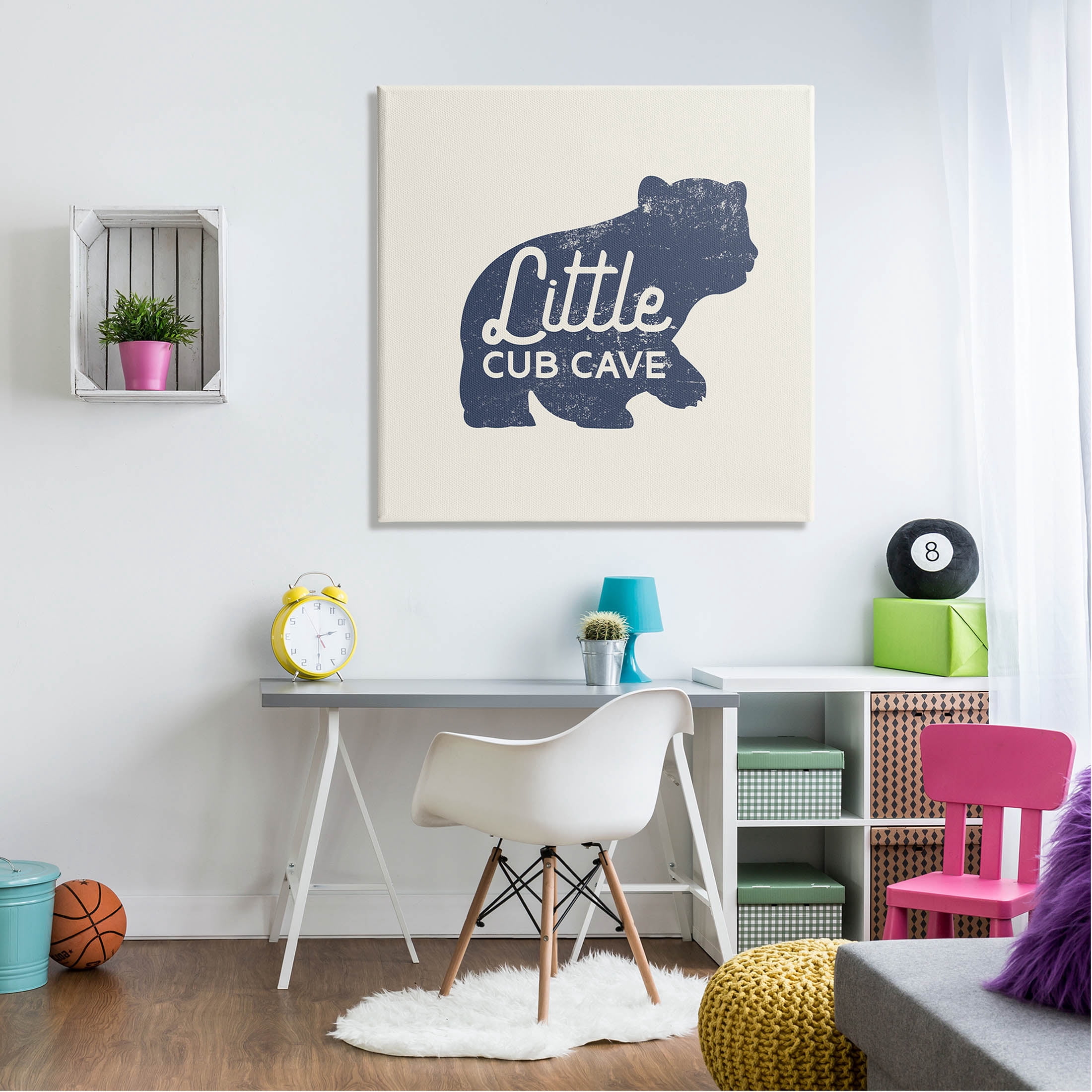 Stupell Industries Little Cub Cave Animal Graphic Art Gallery Wrapped Canvas Print Wall Art, Design by Lil' Rue