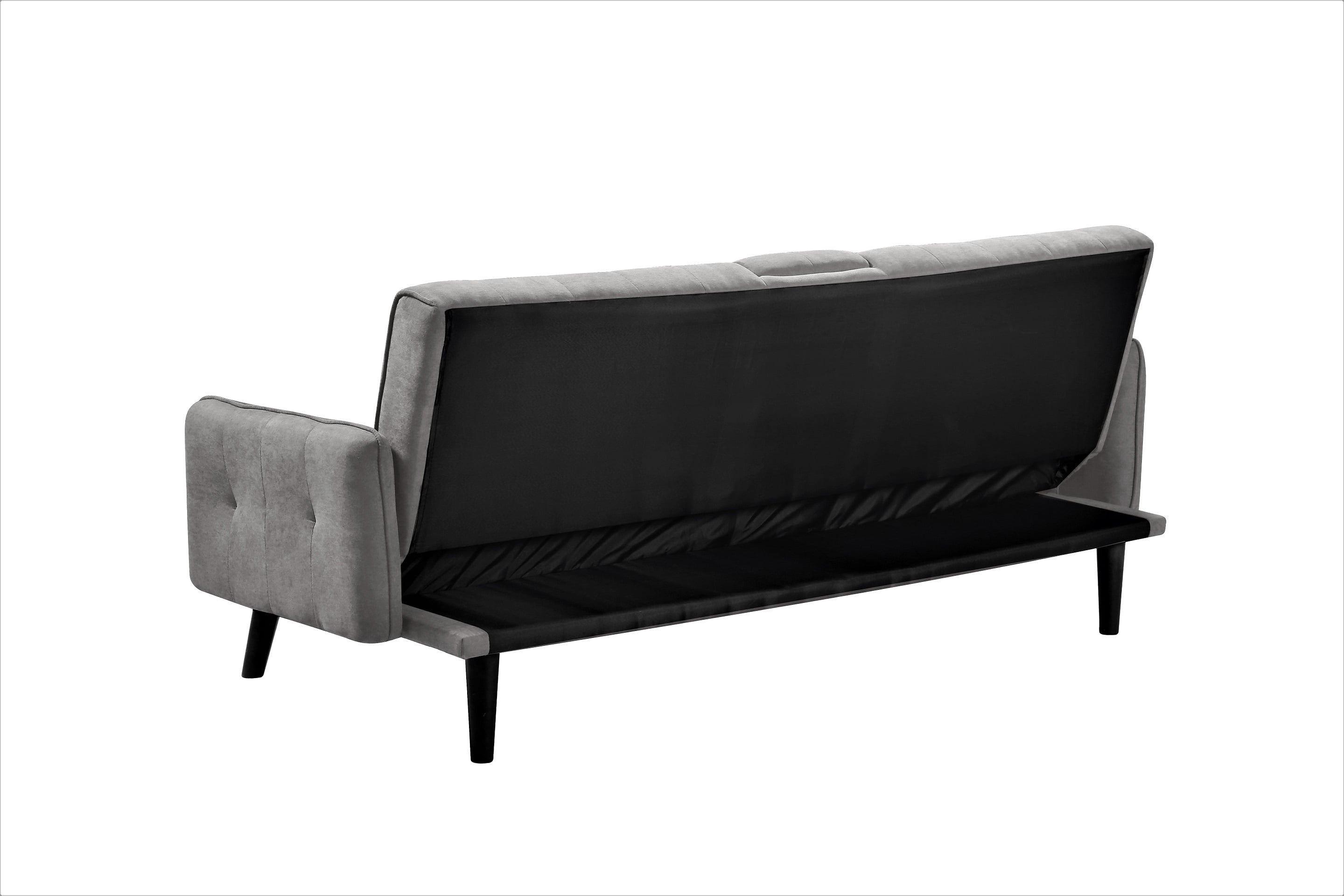 MOONMISS 72" Linen Couch Convertible Sleeper Sofa Bed with Cup Holder,2 Seat Reclining Sofas Couches for Living room Guest Bed