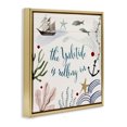 thumbnail image 2 of Stupell Industries Coastal Nautical Yuletide Christmas Phrase Gold Floating Frame Canvas Art, 18 x 18, by Victoria Barnes, 2 of 7