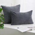 thumbnail image 3 of MesaSe Home Textile 20” X 20” Modern Contemporary Transitional Navy Blue Striped Polyester Throw Pillow ( 2 Count) Home Decoration Suitable for Living Room and Bedroom, 3 of 10