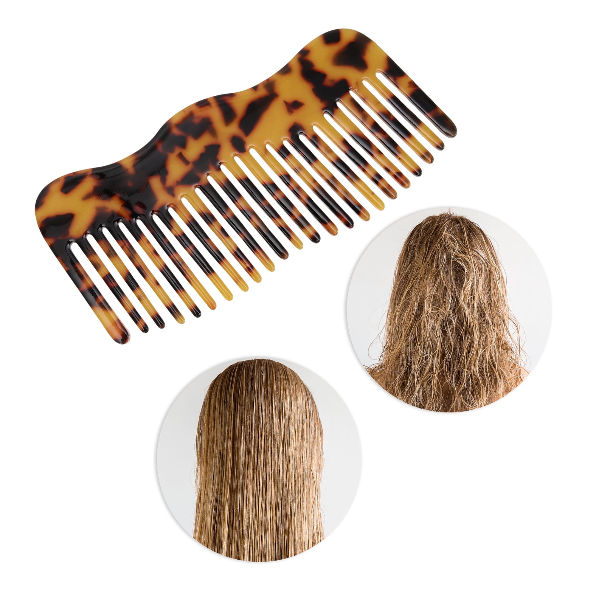 Unique Bargains 1 Pc Irregular Simplicity Hair Comb for All Hair Types Styles Brown