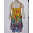 thumbnail image 4 of iEFiEL Rainbow Color Summer Girls Bohemian Dresses Floral Stretchy Beach Suspender Dress Yellow 140, 4 of 7