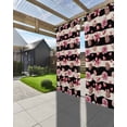 thumbnail image 3 of Pink Bow Cake Outdoor Curtains for Patio, Black Pink Striped Linen Love Vintage Privacy Drapes Grommet Waterproof Outside Curtains for Porch/Cabana/Balcony 54"x 84", 1 Panel, 3 of 9