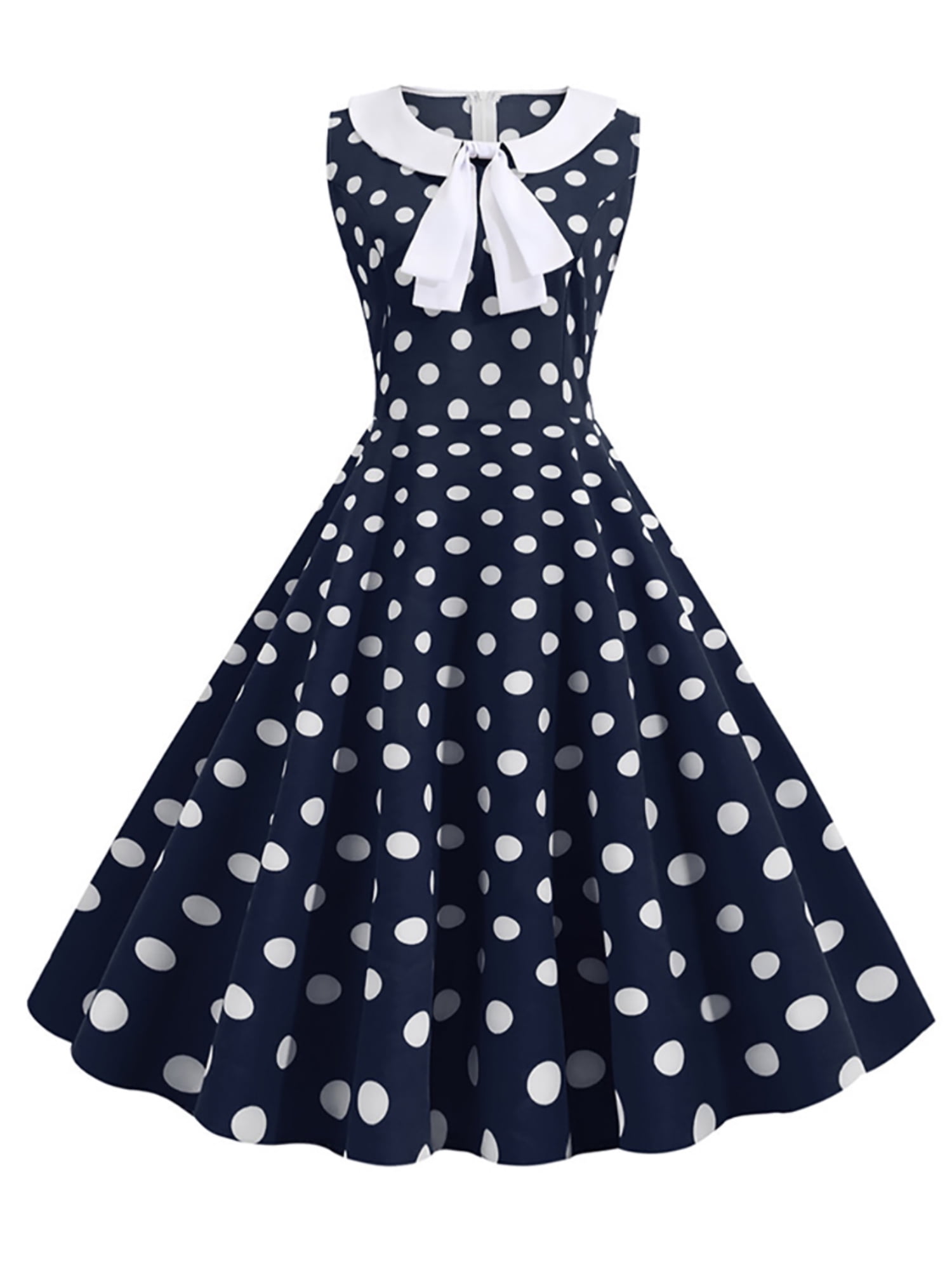 Retro Polka Dot Swing Dress