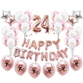 thumbnail image 7 of Yesbay Happy Birthday Number Star Balloons Confettis Set Home Restaurant Party Decor,1 Year Old, 7 of 7