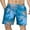 Blue Leaf, variant on Charmo Men's High Waisted Swim Trunks Drawstring Board Shorts Quick Dry Bathing Suits Summer Beach Shorts with Pockets