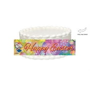Happy Easter Edible Cake Side Photo Image Decoration