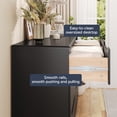 thumbnail image 4 of Bedroom Furniture Sets, Asofer Black Room Set Includes Queen Bed Frame, 6-Drawer Dresser & 6-Drawer Dresser, 4 of 14