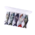 thumbnail image 4 of 5 piezas de pescado señuelos de pesca realista swimbait realista cebos duros de hundimiento para bagre de carpa de salmón de minnow bagre, 4 of 8