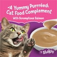 thumbnail image 3 of Purina Friskies Pureed Cat Food Toppers, Lil’ Shakes with Scrumptious Salmon Lickable Cat Treats, 1.55 oz Pouch, 3 of 13