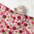 thumbnail image 2 of Naloa Rose Flowers Dog Blanket, 3 Sizes Cat Blanket for Indoor Cats Large Medium Small Dog Gifts-Small, 2 of 8