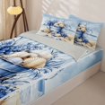 thumbnail image 3 of jejeloiu Sea Beach Shell Zipper Full Size Comforter Sets with Fitted Sheet and 2 Pillowcases Kids,Coastal Style Ocean Starfish Zipper Bedding Set,Reversible,4-Piece, 3 of 7