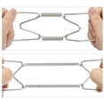 thumbnail image 5 of Uxcell 10 Pcs Plate Hanger 4'' x 1.5'' Stainless Steel Invisible Wall Plate Hangers with 10 Pcs Wall Hooks Silver, 5 of 6