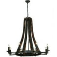thumbnail image 3 of Meyda 140164 42 in. Barrel Stave Madera 8 Light Chandelier, Antique Iron Gate, 3 of 5