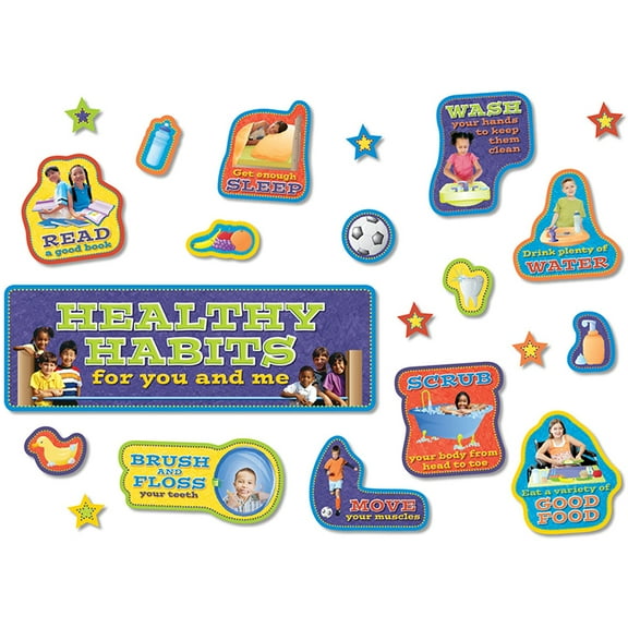 North Star Teacher Resources Healthy Habits Bulletin Board Set, 38 Pieces