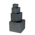 thumbnail image 2 of Miekor Furniture 19.7x19.7x41.7" Gray Cement 4 Tier Block Water Fountain Outdoor 23987, 2 of 7