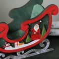 thumbnail image 4 of Northlight 11.25" Red and Green Sleigh with Santa Claus and Snowman Christmas Decoration, 4 of 4