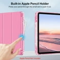 thumbnail image 6 of Slim Case for iPad (A16) 11th Generation 11 Inch (2025), iPad 10th Generation 10.9 Inch (2022) - Glittering Sparkly Shockproof Cover with Shiny Clear Back Shell & Pencil Holder, Pink, 6 of 9
