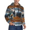 thumbnail image 2 of Lsque Realistic Cute Sea Turtle Pattern Casual Men's Hoodie,Hooded Sweatshirt with Kangaroo Pocket,Pullover Hoodie-4X-Large, 2 of 7