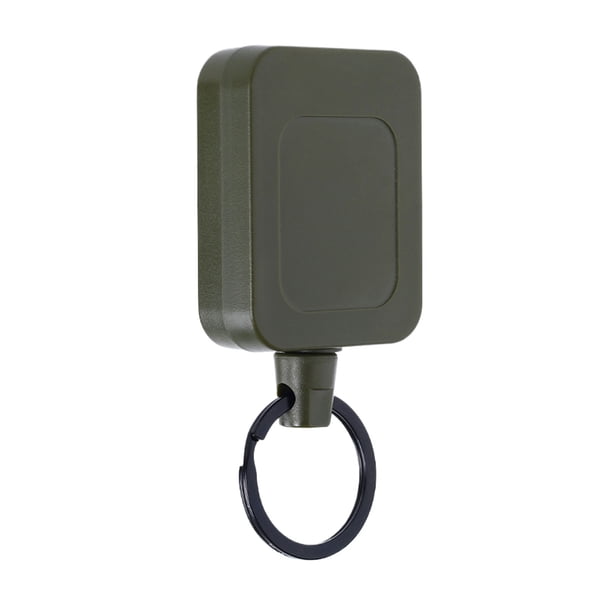 Greeniant Llavero estirable con hebilla fácil de tirar de ABS para familiares y amigos, tirador de Cable fuerte para compañeros de clase Escalada 6871- Verde Oscuro