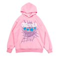 thumbnail image 1 of Además de terciopelo Sp5der sudadera europea y americana Young Thug sudadera para hombres y mujeres 555555 Sudadera con capucha rosa, 1 of 5