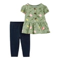 thumbnail image 1 of Set 2 Piezas C/Leggings Carter's Niñas 18M Estampado floral Verde, 1 of 4