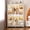 White, variant on Portable Wardrobe Closet Storage Organizer for Clothes, 12 Magnetic Doors & 1 Hanging Rod, 6 Hangers, Baby Wardrobe Storage Cabinet, Creamy White, 48x17.7x62.2 inches
