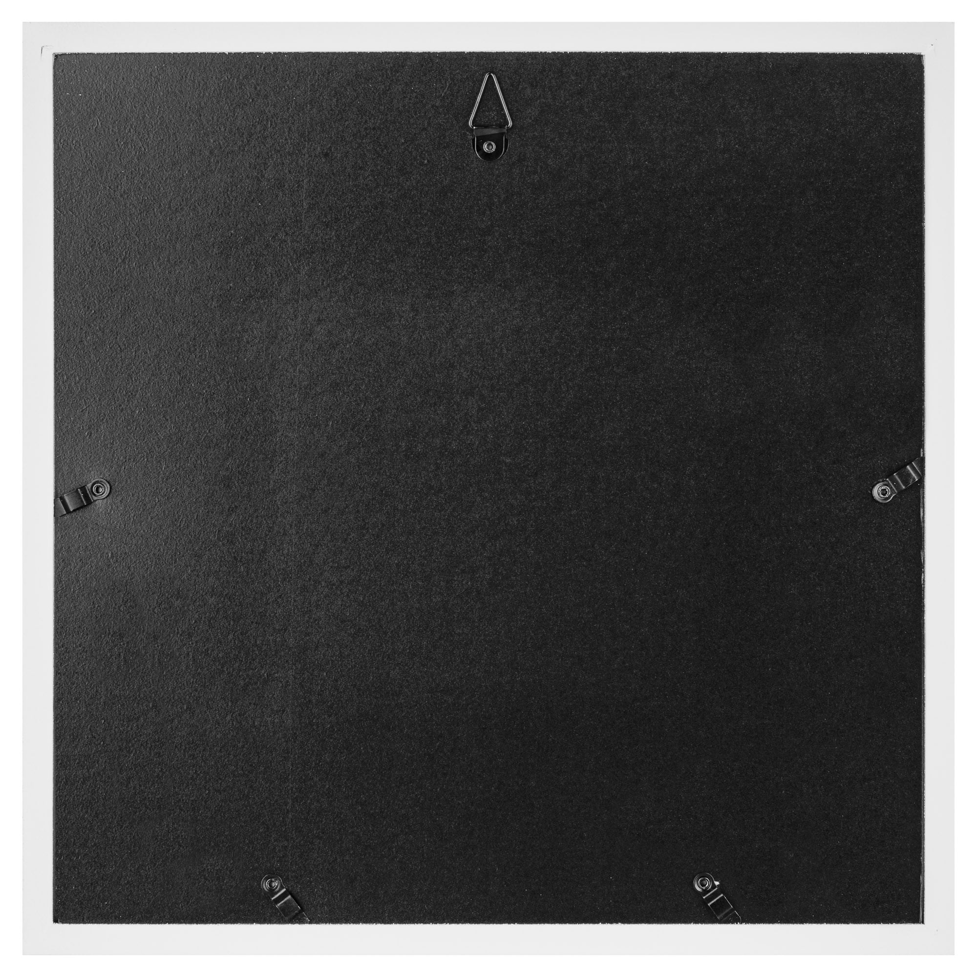Gallery Perfect 12 Piece White Square Photo Frame Wall Kit with Art Prints & Hanging Template