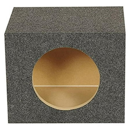 10 in. Sealed Square Unloaded Speaker Box, Black