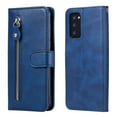 thumbnail image 1 of Case for Samsung Galaxy Note 20 5G Zipper Pocket Wallet Leather Case Magnetic Closure Flip Cover - Blue, 1 of 5