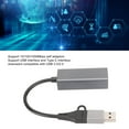 thumbnail image 4 of Adaptador Tipo C A RJ45, Adaptador USB A Ethernet Plug And Play, Medio Dúplex Completo Para La Familia, 4 of 7